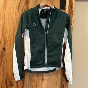 Dark Green and White Sport  Jacket